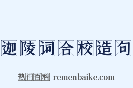 迦陵词合校造句是什么意思的图片